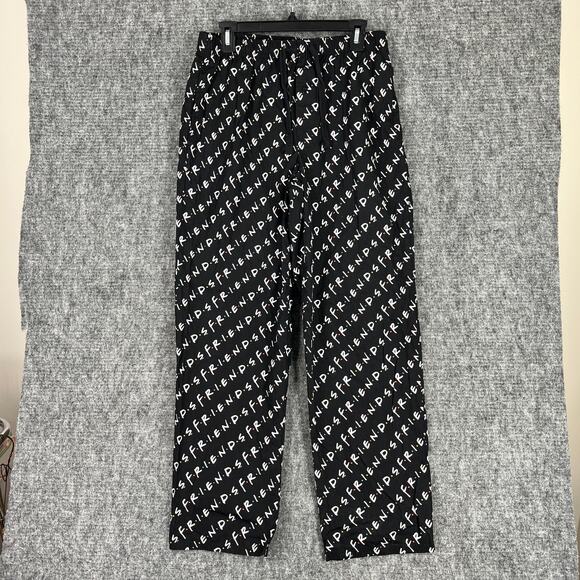 Friends Pajama Pants Women Medium Sleepwear TV Show 90s Drawstring Stretch Waist - Picture 1 of 8